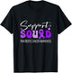 Support Squad Purple Ribbon Pancreatic Cancer Awareness T-Shirt - T-Shirt | Black