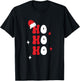 Ho Ho Ho Holiday Apparel, Hohoho Christmas Holiday Outfit T-Shirt - T-Shirt | Black