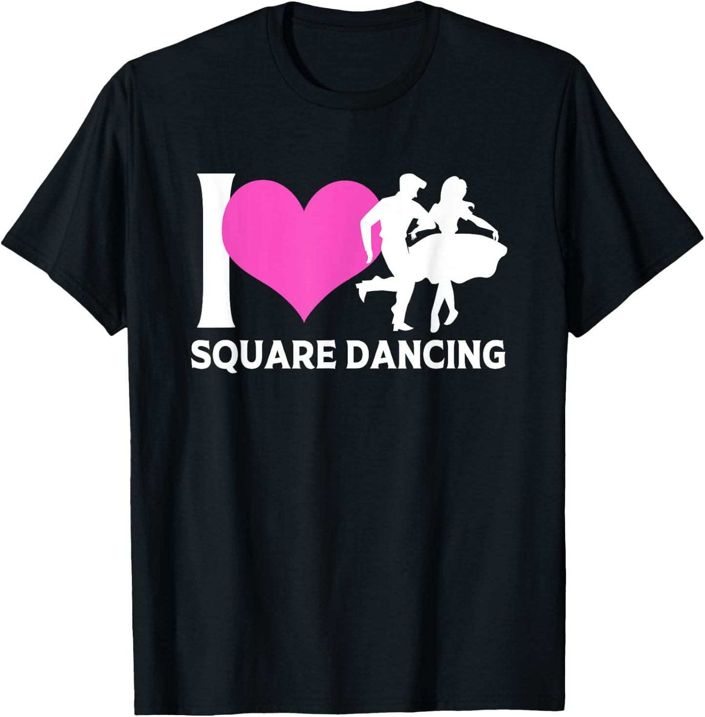 Square Dancing Silhouette I Love Square Dance T-Shirt - T-Shirt | Black