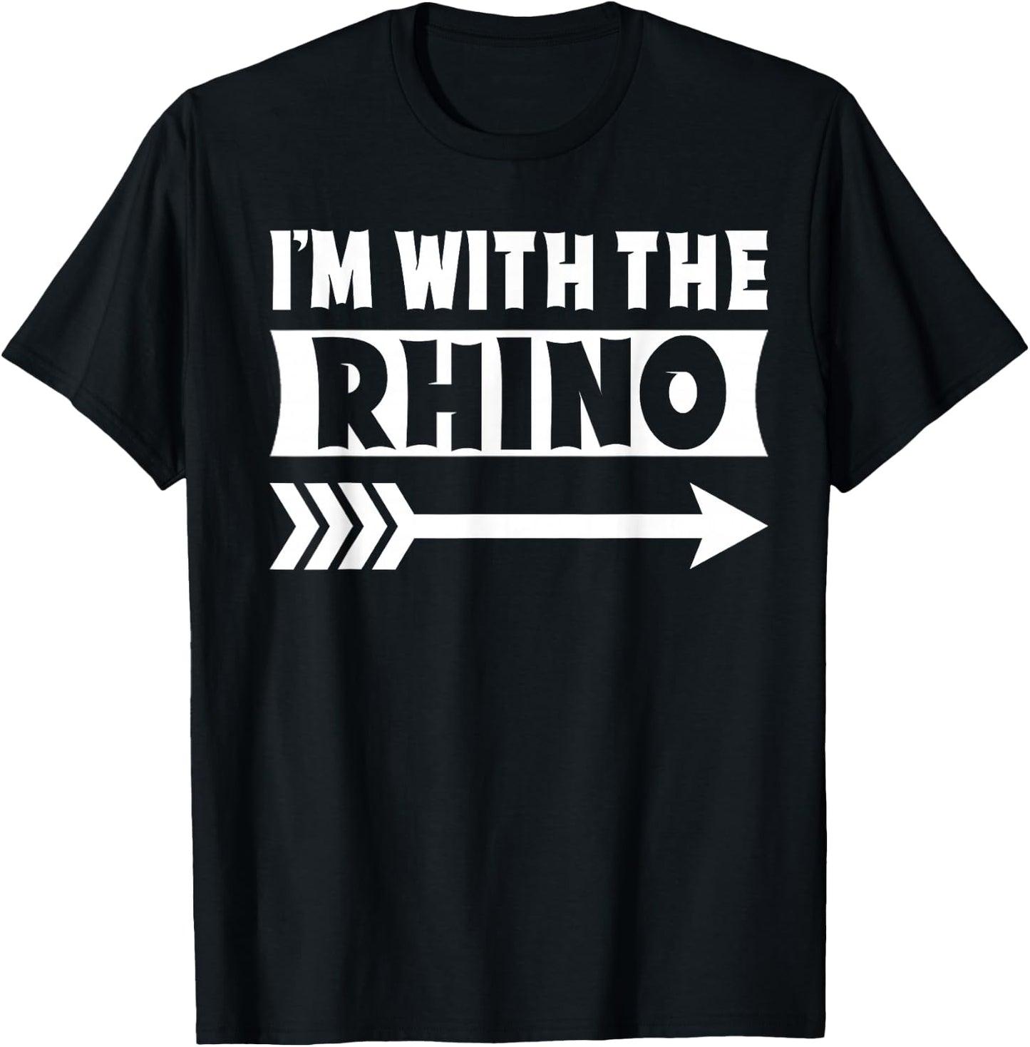 I'm With The Rhino Halloween Costume Rhino Halloween T-Shirt - T-Shirt | Black
