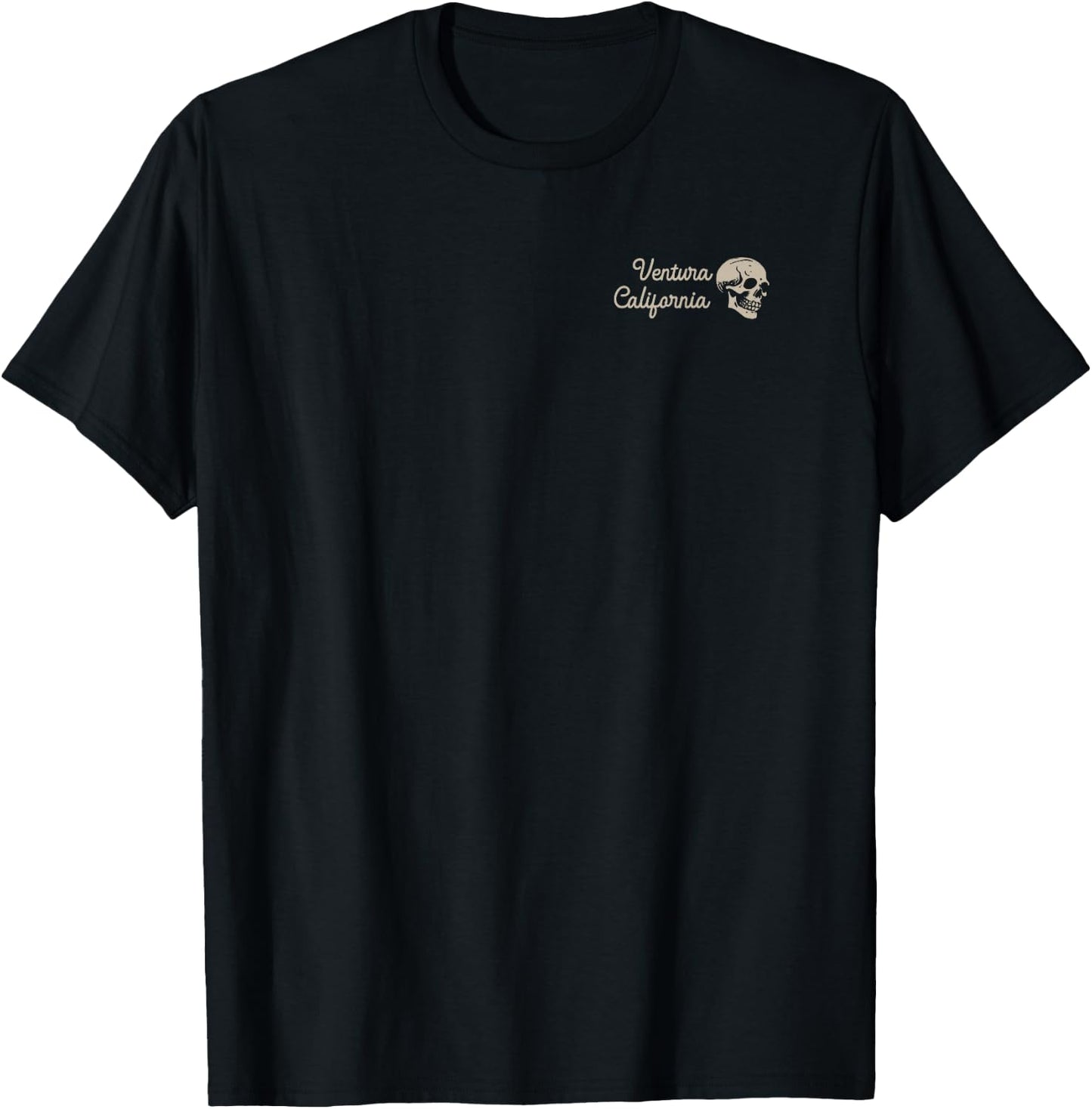 Ventura California CA Retro Surfer Front & Back T-Shirt - T-Shirt | Black