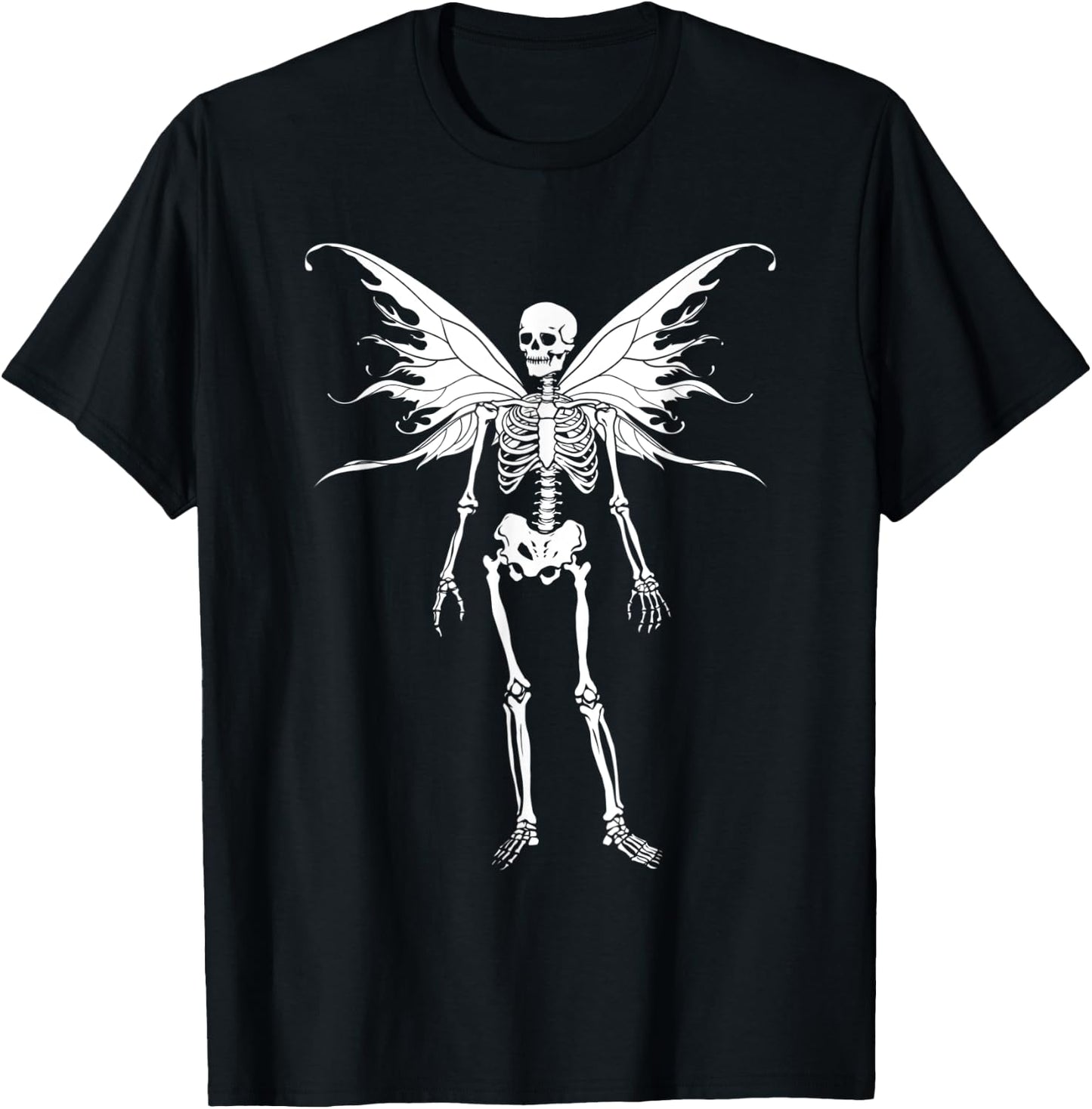 Fairy Grunge Fairycore Aesthetic clothes Y2K Skeleton T-Shirt - T-Shirt | Black
