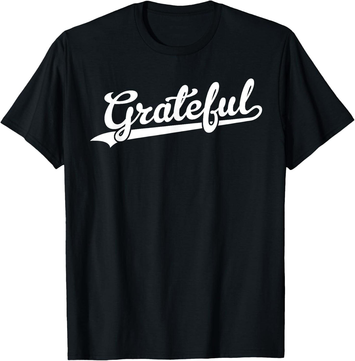 Grateful Baseball Script T-Shirt - T-Shirt | Black
