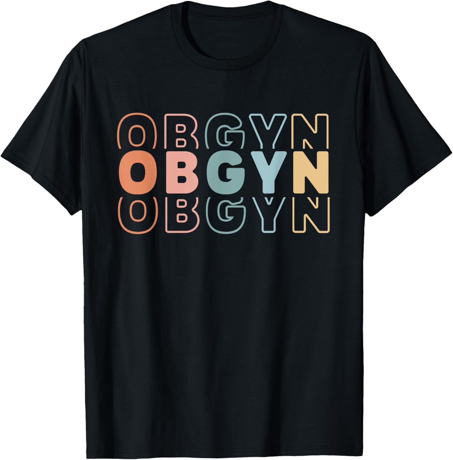 OBGYN Nurse OB/GYN Squad Antepartum Labor Delivery Groovy T-Shirt - T-Shirt | Black