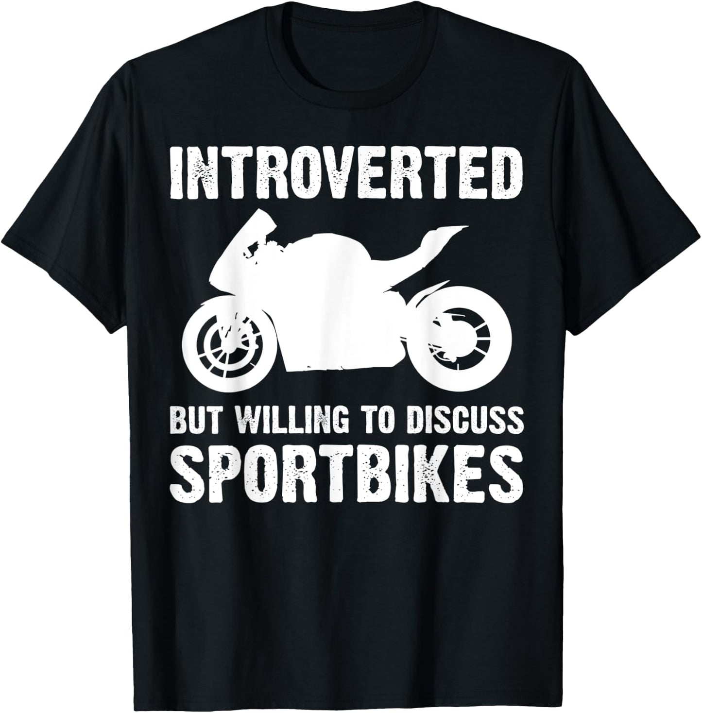 Funny Sport Bike Art Men Women Racing Biker Motorbike Rider T-Shirt - T-Shirt | Black