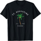 Retro Cool St. Augustine Florida Colorful Palm Tree Novelty T-Shirt - T-Shirt | Black