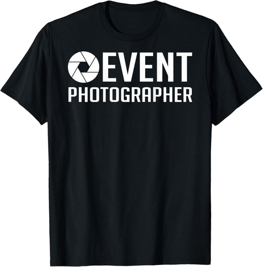 Official Staff Job (Back Printed) Event Photographer T-Shirt - T-Shirt | Black