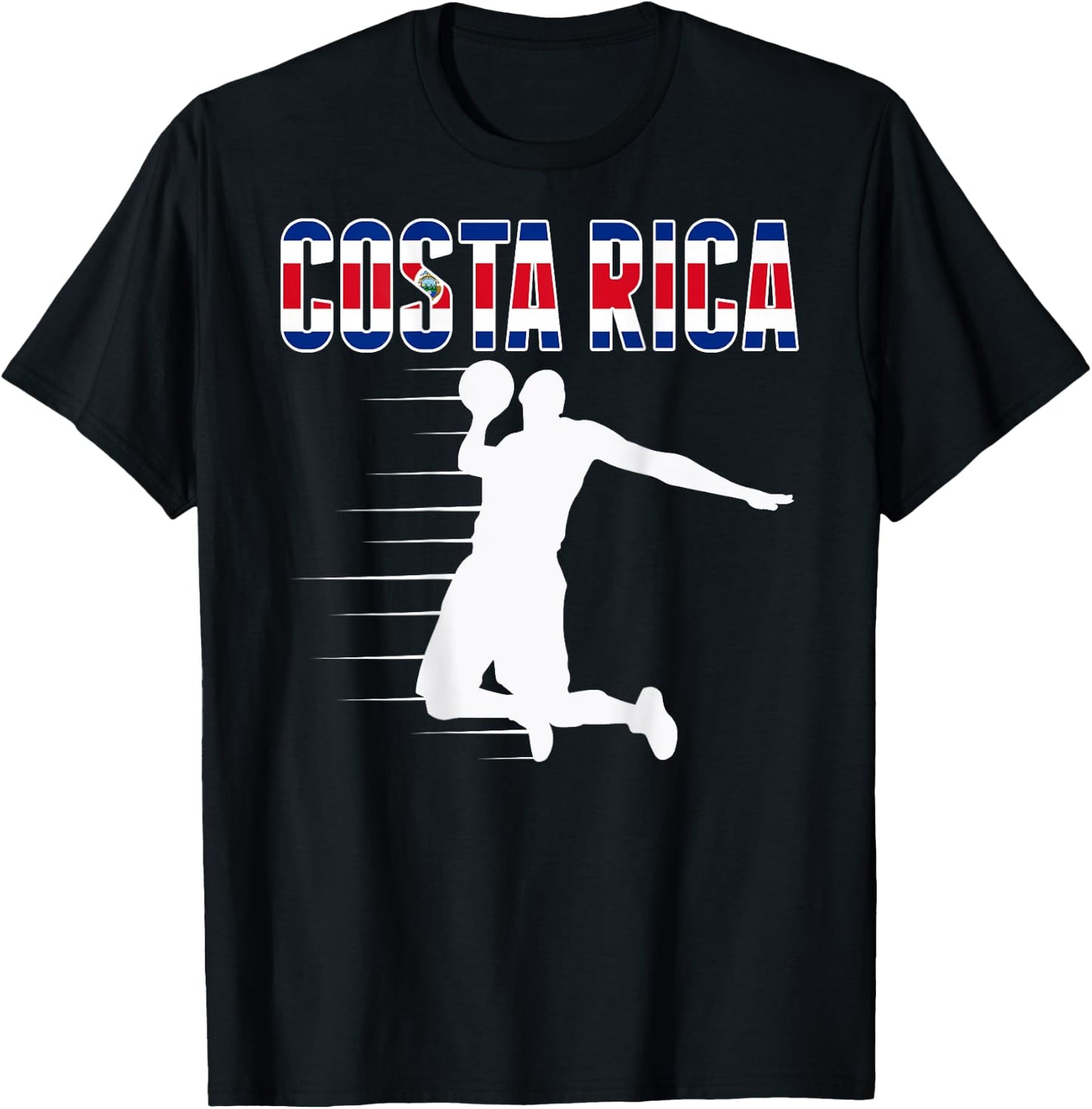 Costa Rica Basketball Fans Jersey - Costa Rican Flag Sport T-Shirt - T-Shirt | Black