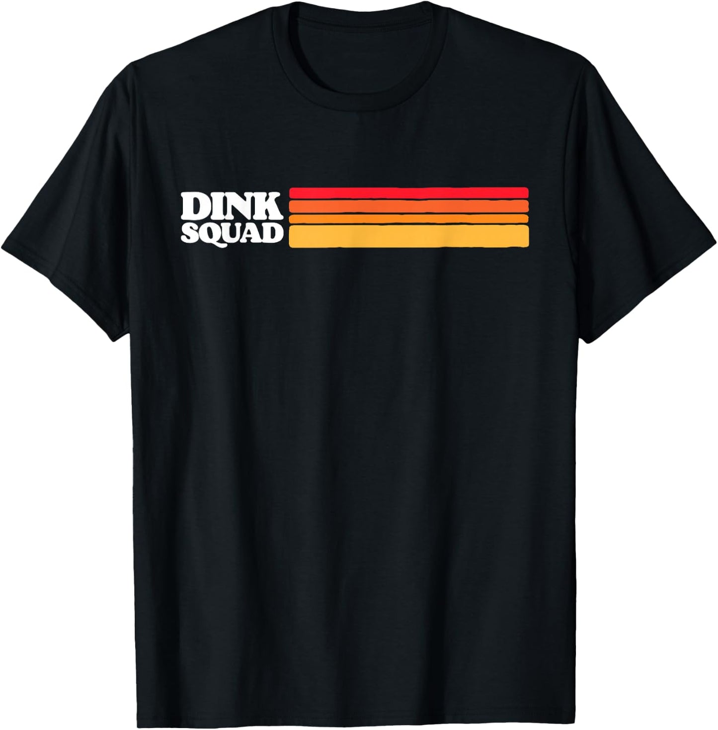 Dink Squad! Funny Cute Pickleball Player Dink Team 80s Retro T-Shirt - T-Shirt | Black