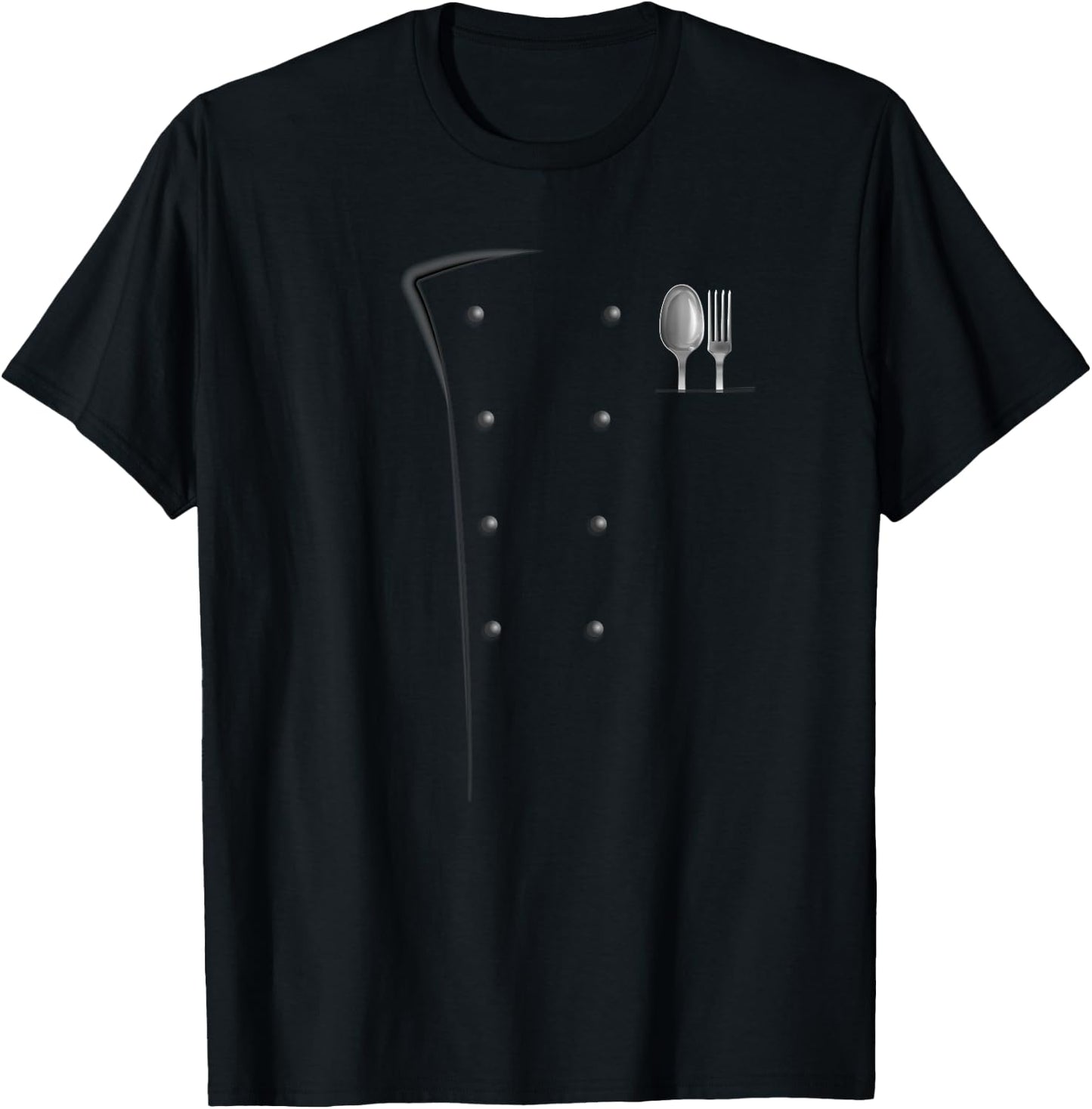 Chef Coat Uniform Jacket Culinary Cooking Lovers Cook Chief T-Shirt - T-Shirt | Black