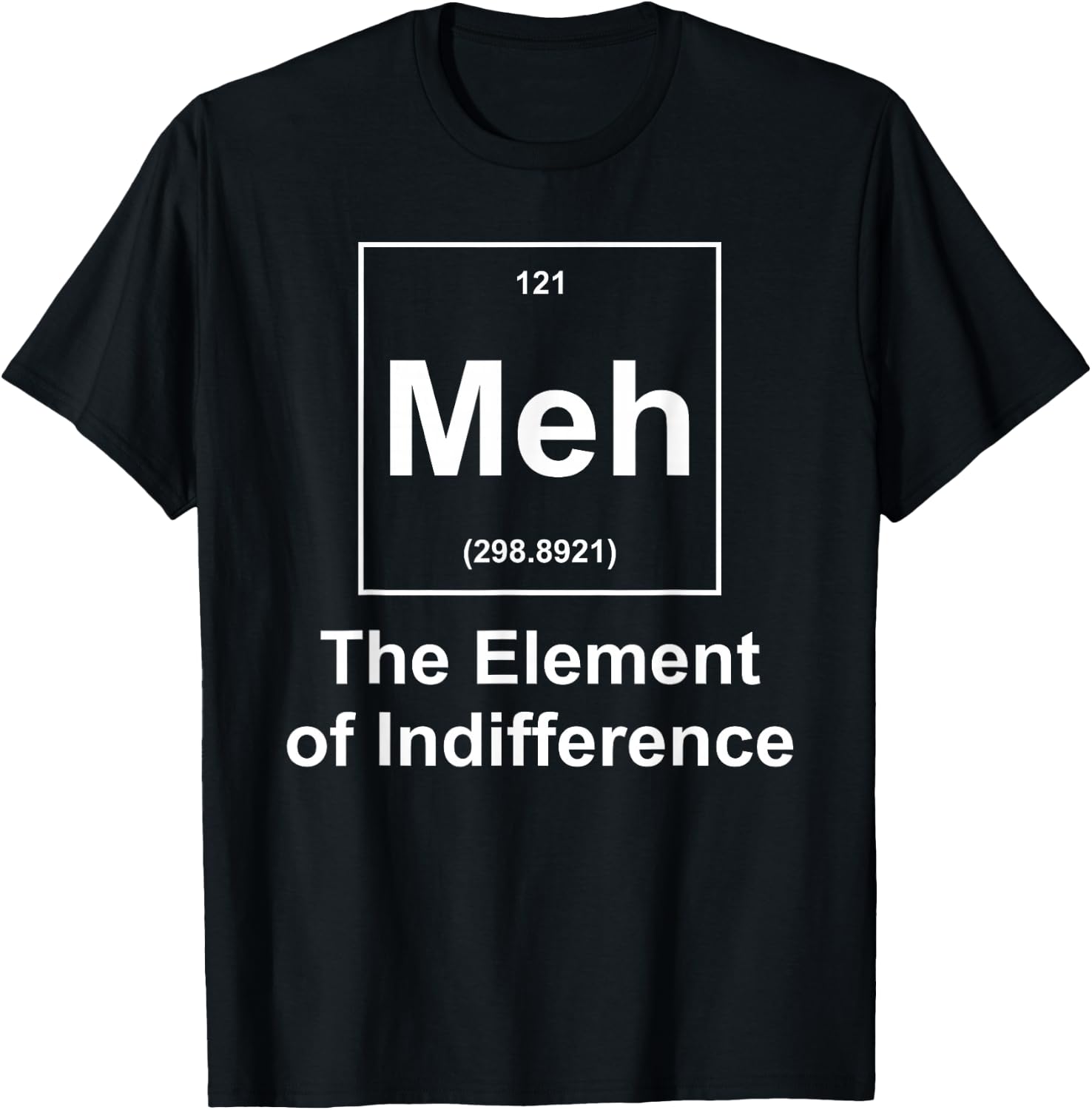 Meh Element Of Indifference T-Shirt - T-Shirt | Black