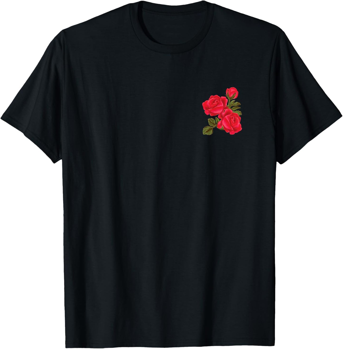Red Roses Nature and Flower Lover Women's and Men's Rose T-Shirt - T-Shirt | Black