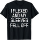 I Flexed And My Sleeves Fur Off Fun Sleeveless Gym Workout T-Shirt - T-Shirt | Black