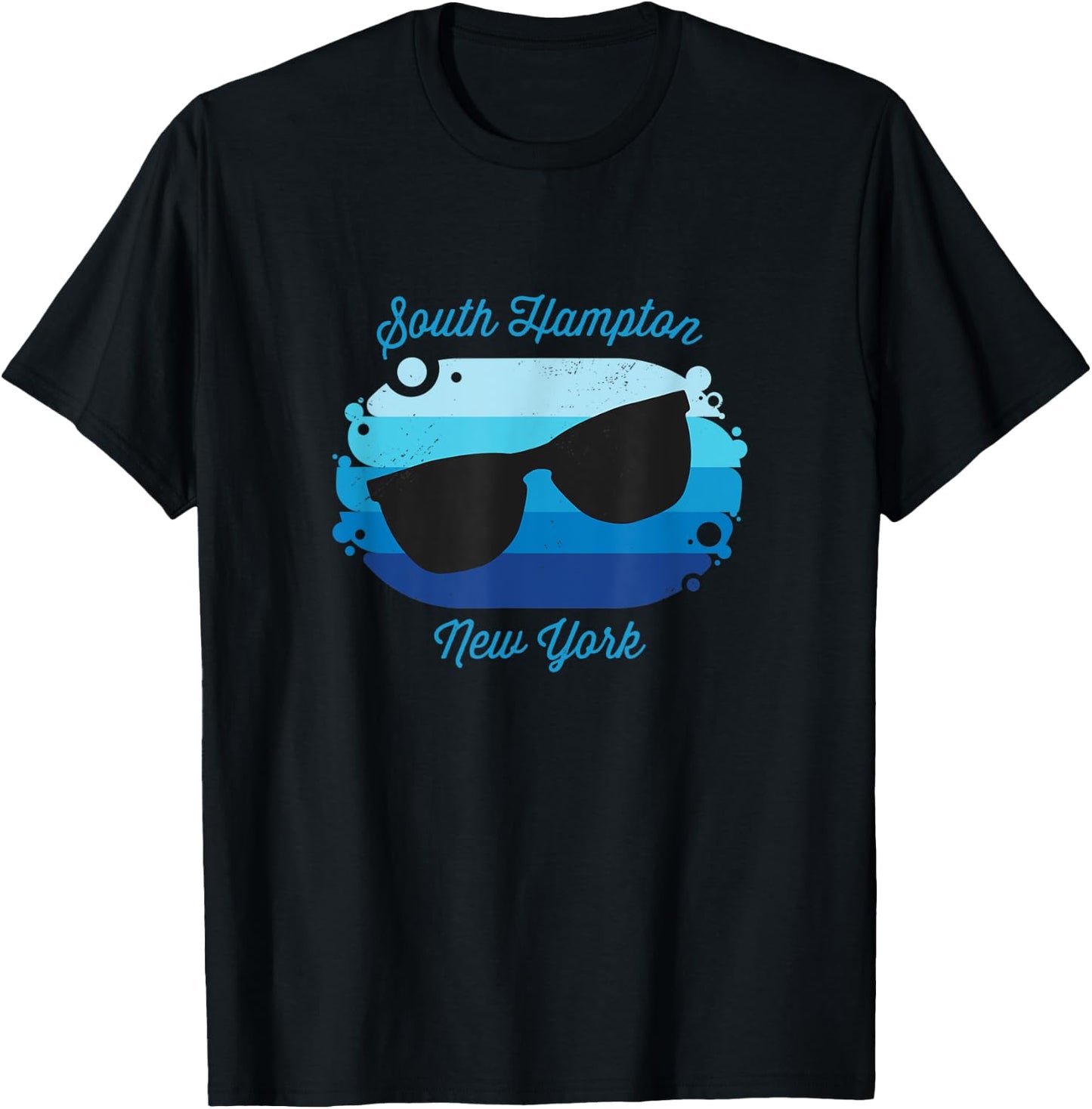 South Hampton NY New York Souvenir Nautical Surfer Graphic T-Shirt - T-Shirt | Black