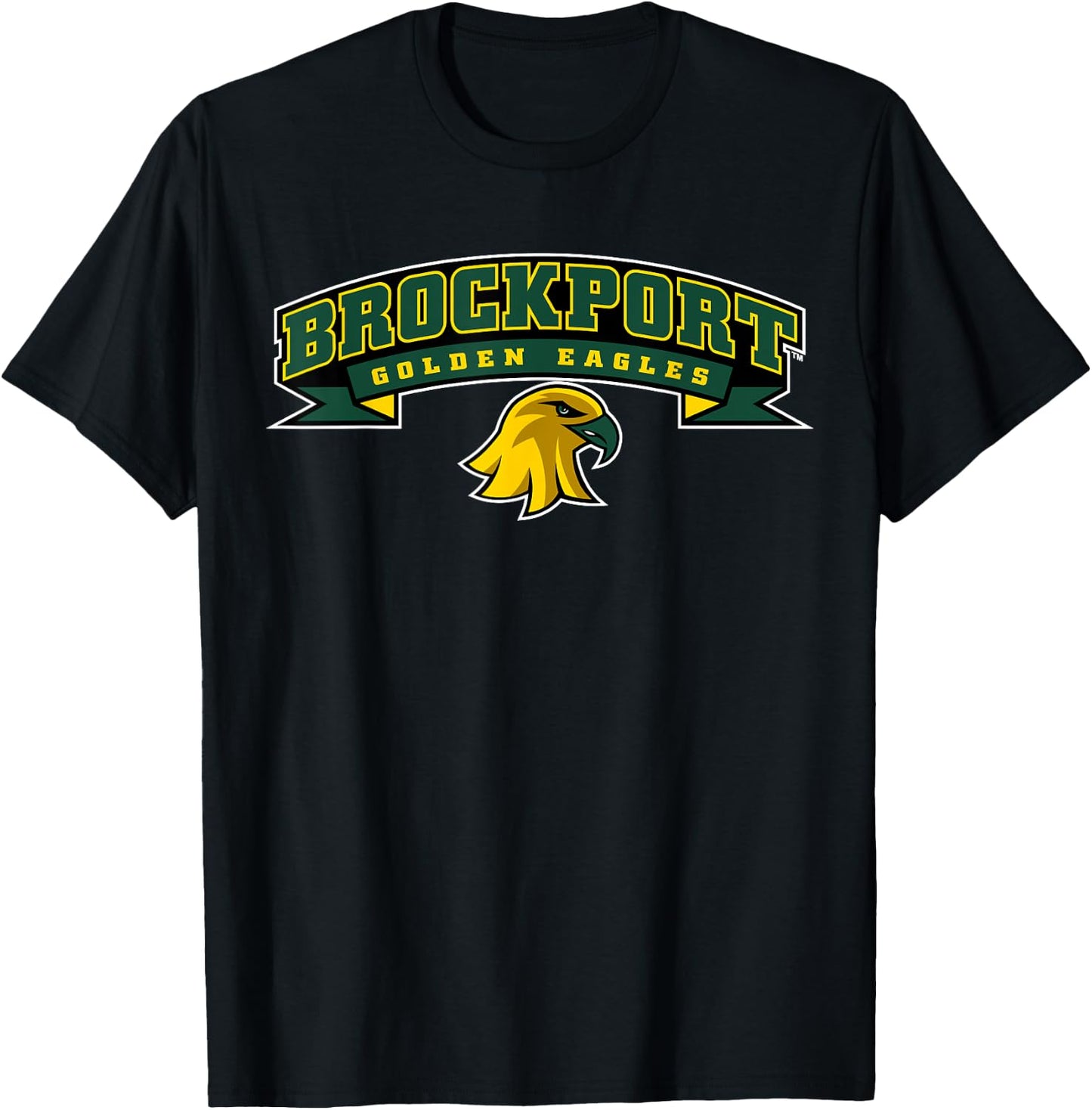 SUNY Brockport Golden Eagles Banner Logo T-Shirt - T-Shirt | Black