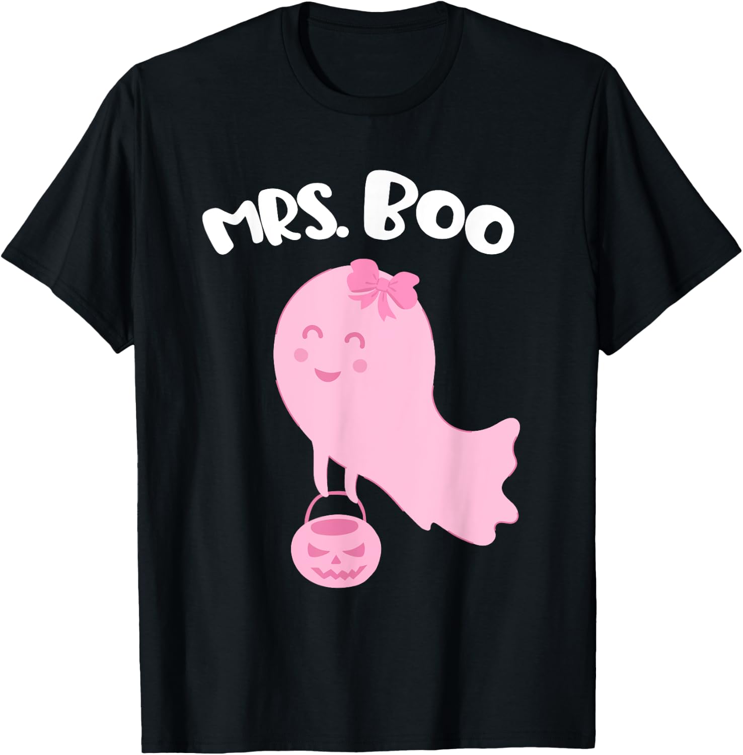 Costume for Couples Mrs BOO and Mr Boo Matching Halloween T-Shirt - T-Shirt | Black