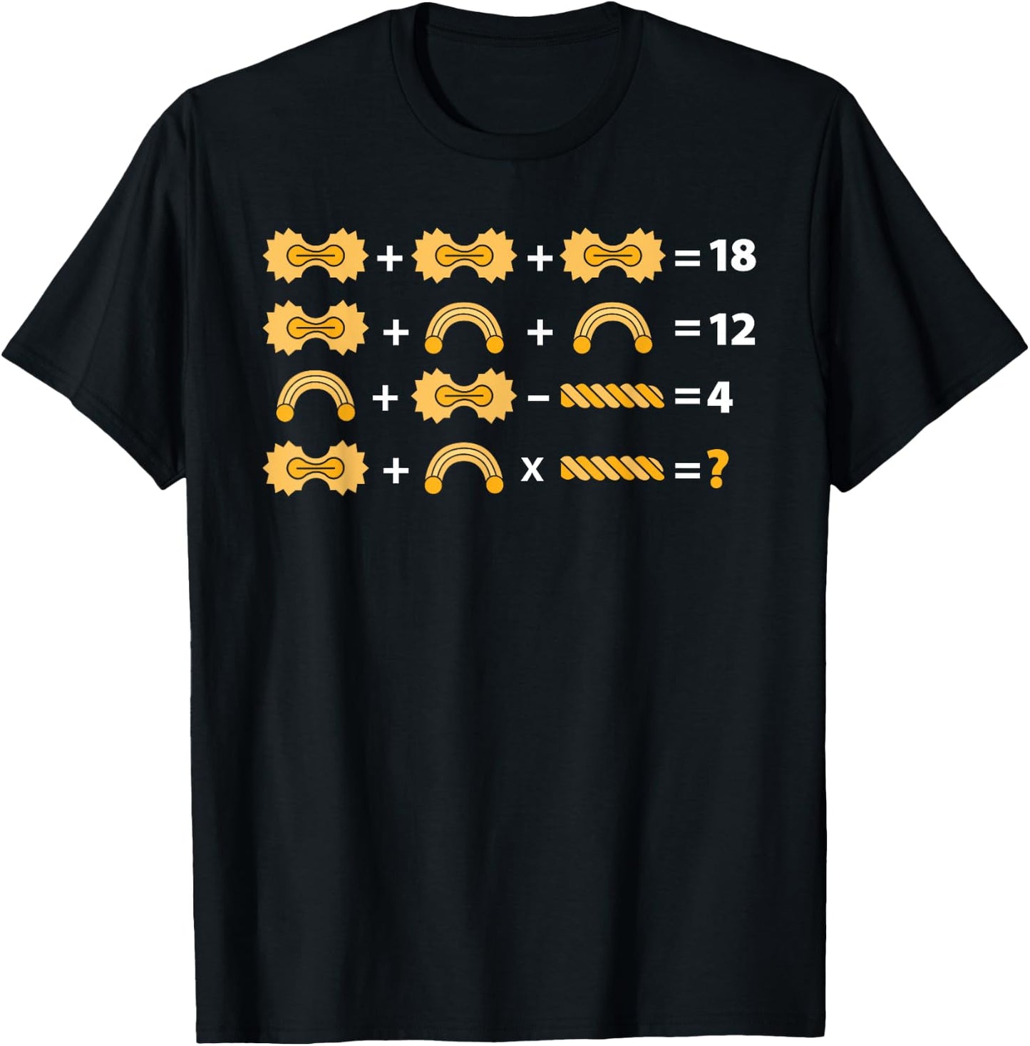 Order Of Operation Quiz Math Funny Teacher Pasta Women Kids T-Shirt - T-Shirt | Black
