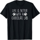 Dog Lover LIFE IS BETTER WITH CHOCOLATE LAB Women Dog Mom T-Shirt - T-Shirt | Black