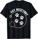 Vet Assistant Stethoscope Veterinary Assistant T-Shirt - T-Shirt | Black