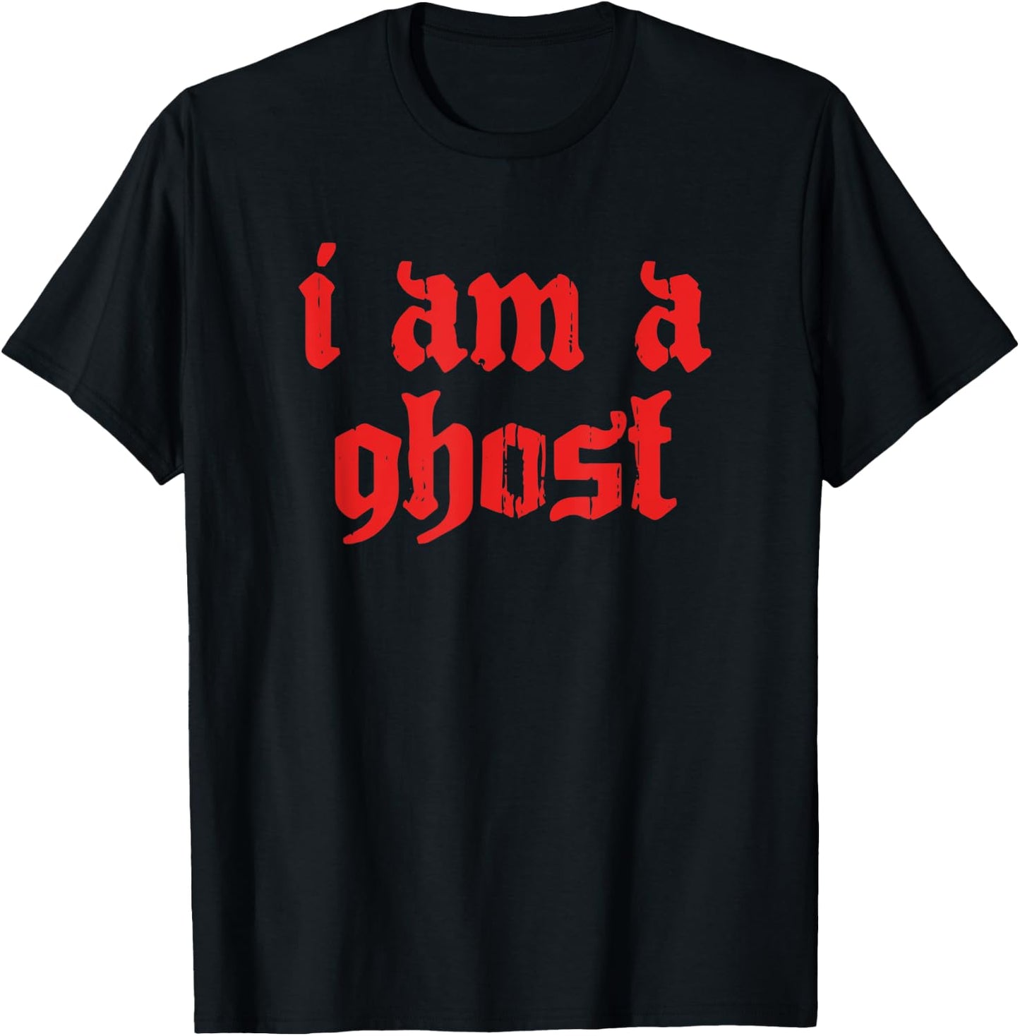 Soft Grunge I Am A Ghost Halloween T-Shirt - T-Shirt | Black