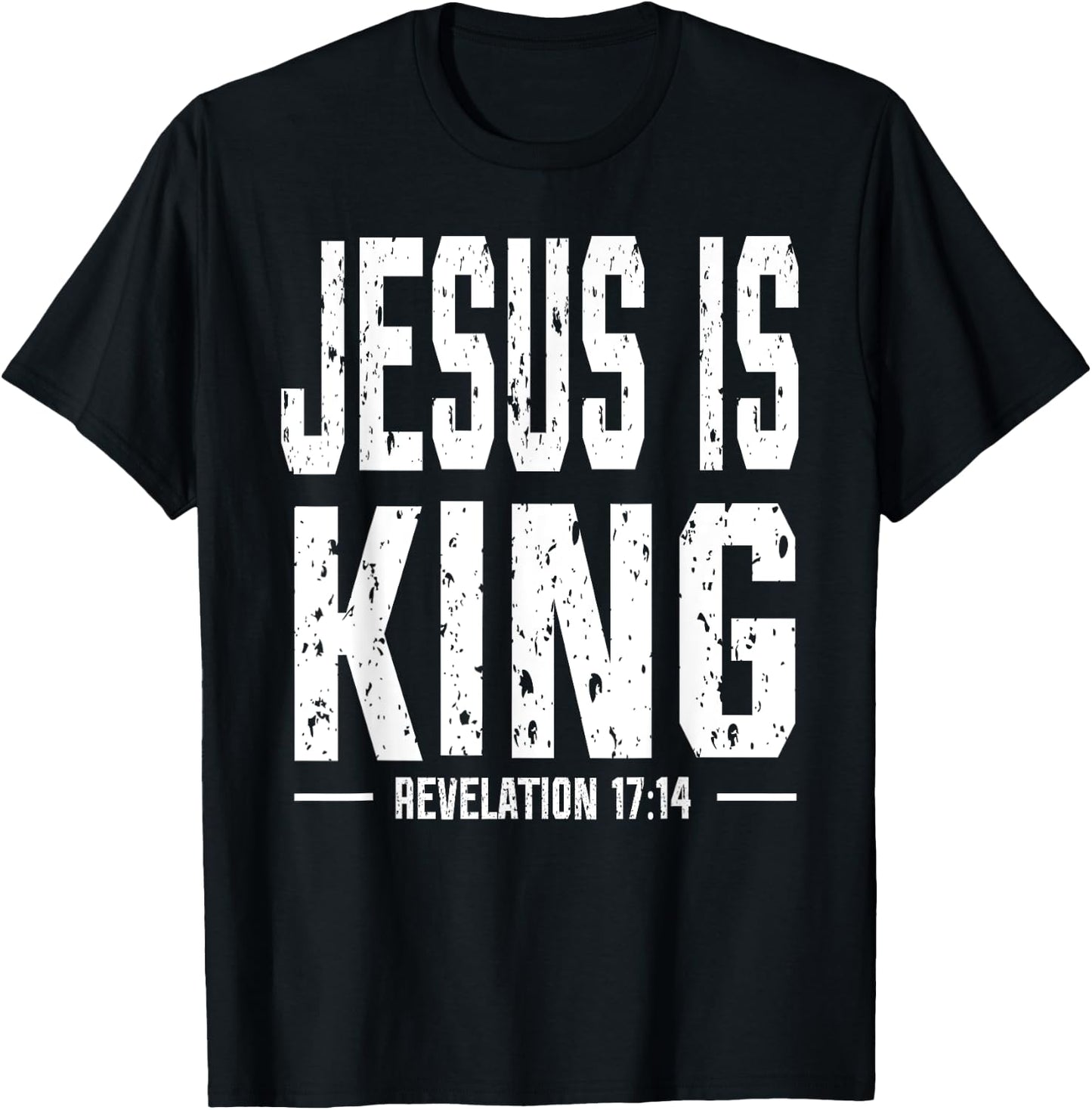 Jesus is King Revelation 17:14 dark T-Shirt - T-Shirt | Black