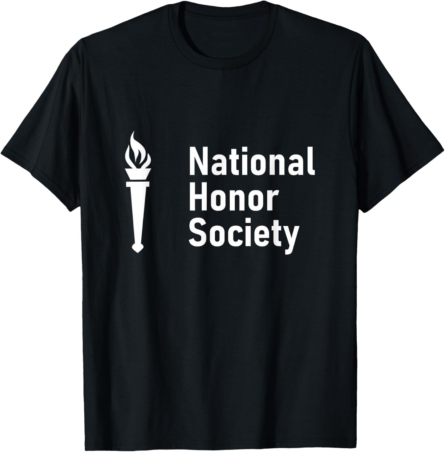 National Honor Society Scholastic Torch Logo T-Shirt - T-Shirt | Black