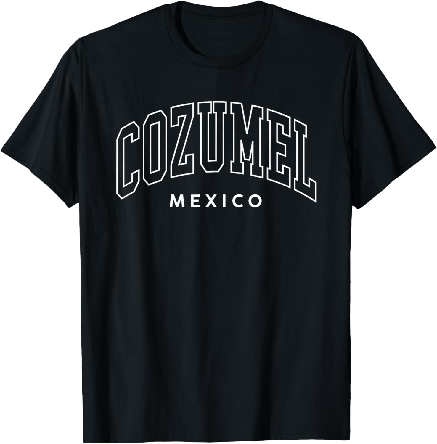 Vintage Cozumel Mexico Retro Throwback Preppy Women Souvenir T-Shirt - T-Shirt | Black