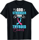 Thyroid Cancer Pink Purple Teal Ribbon Survivor Fighter T-Shirt - T-Shirt | Black