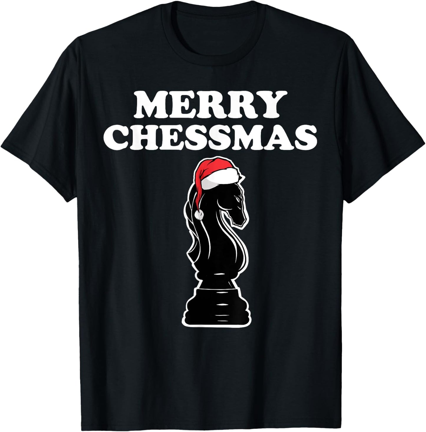 Merry Chessmas funny Christmas Chess T-Shirt - T-Shirt | Black