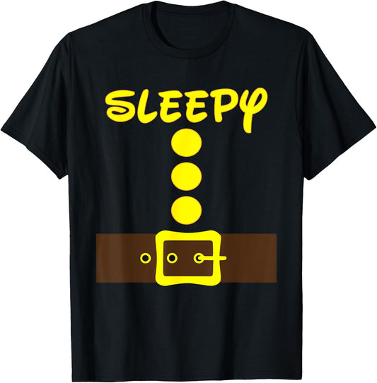 Dwarf Easy Halloween Color Costume Men Women Kids Matching T-Shirt - T-Shirt | Black
