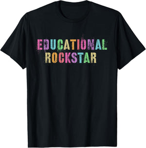 I Prefer Term EDUCATIONAL ROCKSTAR Teacher Principal Team Men Women Kids T-Shirt - T-Shirt | Black