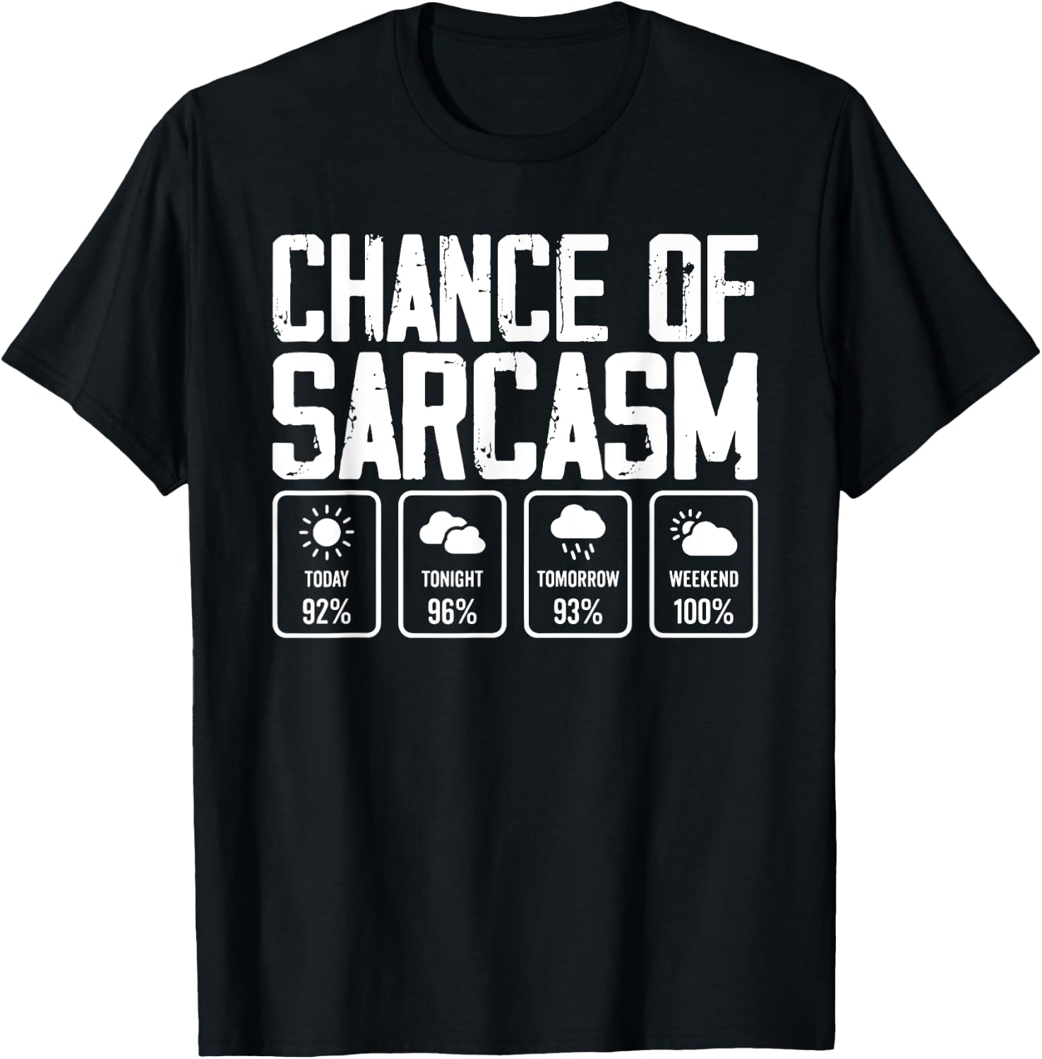 Chance Of Sarcasm Weather T-Shirt - T-Shirt | Black