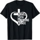 Saved With Amazing-Grace Swag Christian Faithcross Heart T-Shirt - T-Shirt | Black