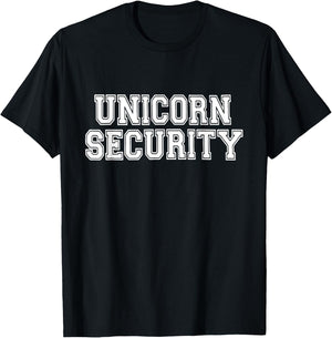 Halloween Mother Daughter Costume Unicorn Security Dad Mom T-Shirt - T-Shirt | Black