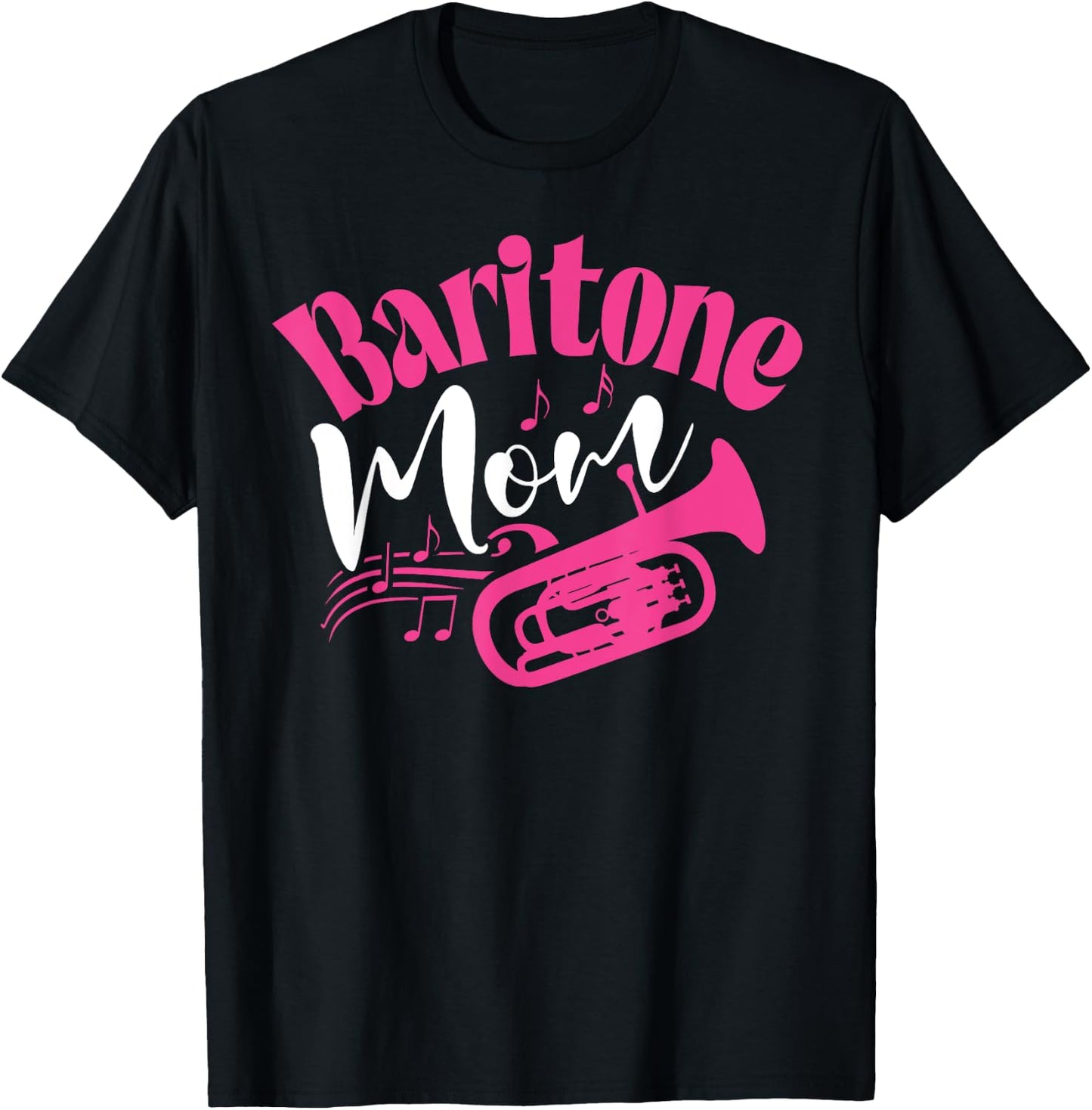 Baritone Mom Marching Band Mother Mama Player T-Shirt - T-Shirt | Black