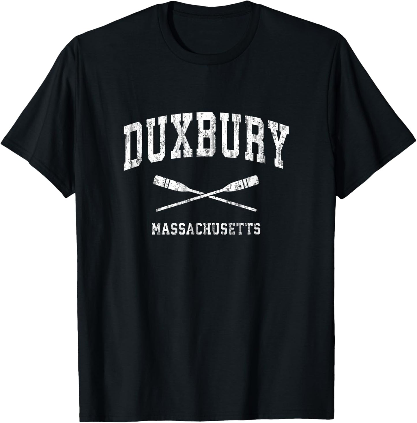 Duxbury Massachusetts Vintage Nautical Paddles Sports Oars T-Shirt - T-Shirt | Black