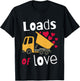 Kids Kids Valentines Day Costume Construction Trucks Boys Toddler T-Shirt - T-Shirt | Black