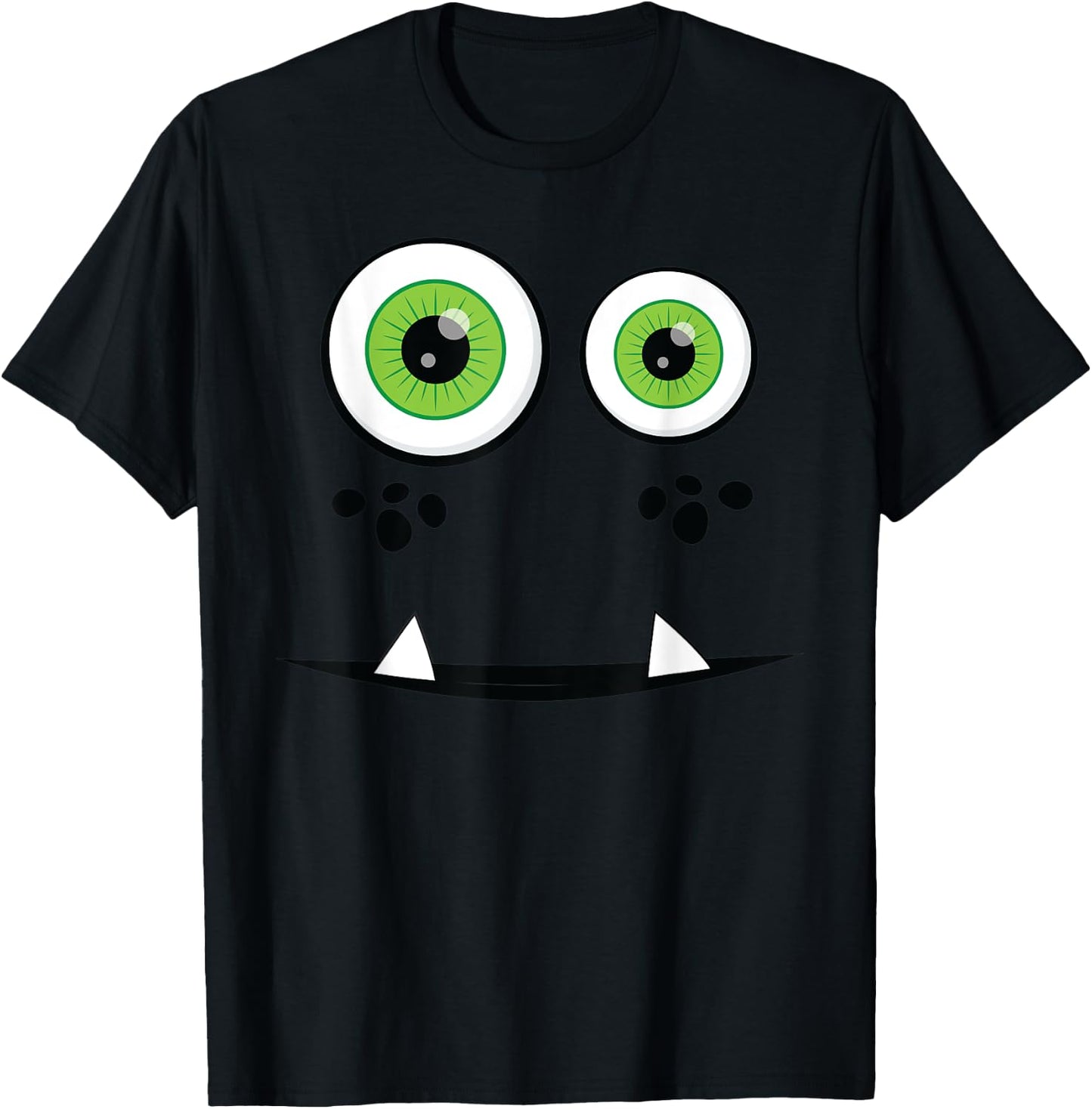 Halloween Shirt Cute Monster Face Halloween Group Costume T-Shirt - T-Shirt | Black