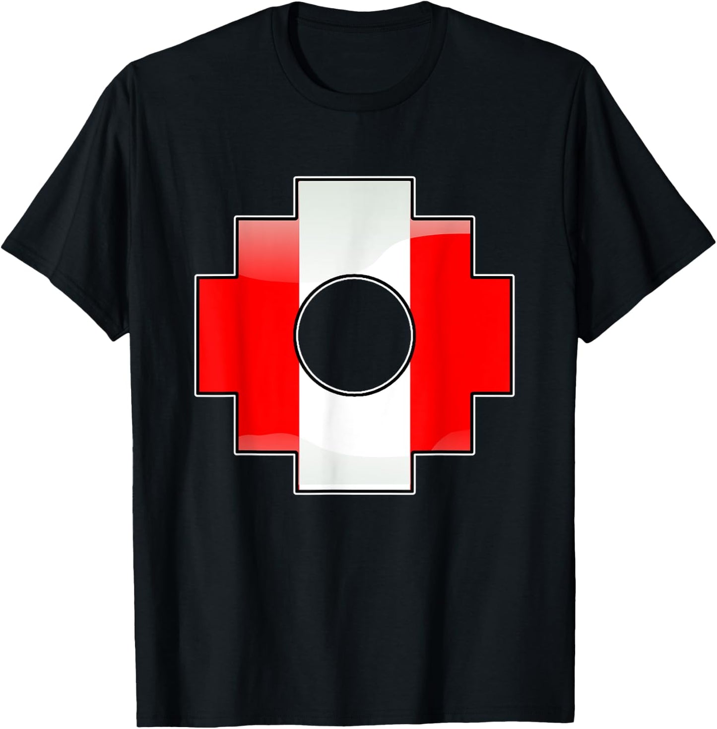Peru Chakana Inca Cross And Peruvian Flag T-Shirt - T-Shirt | Black