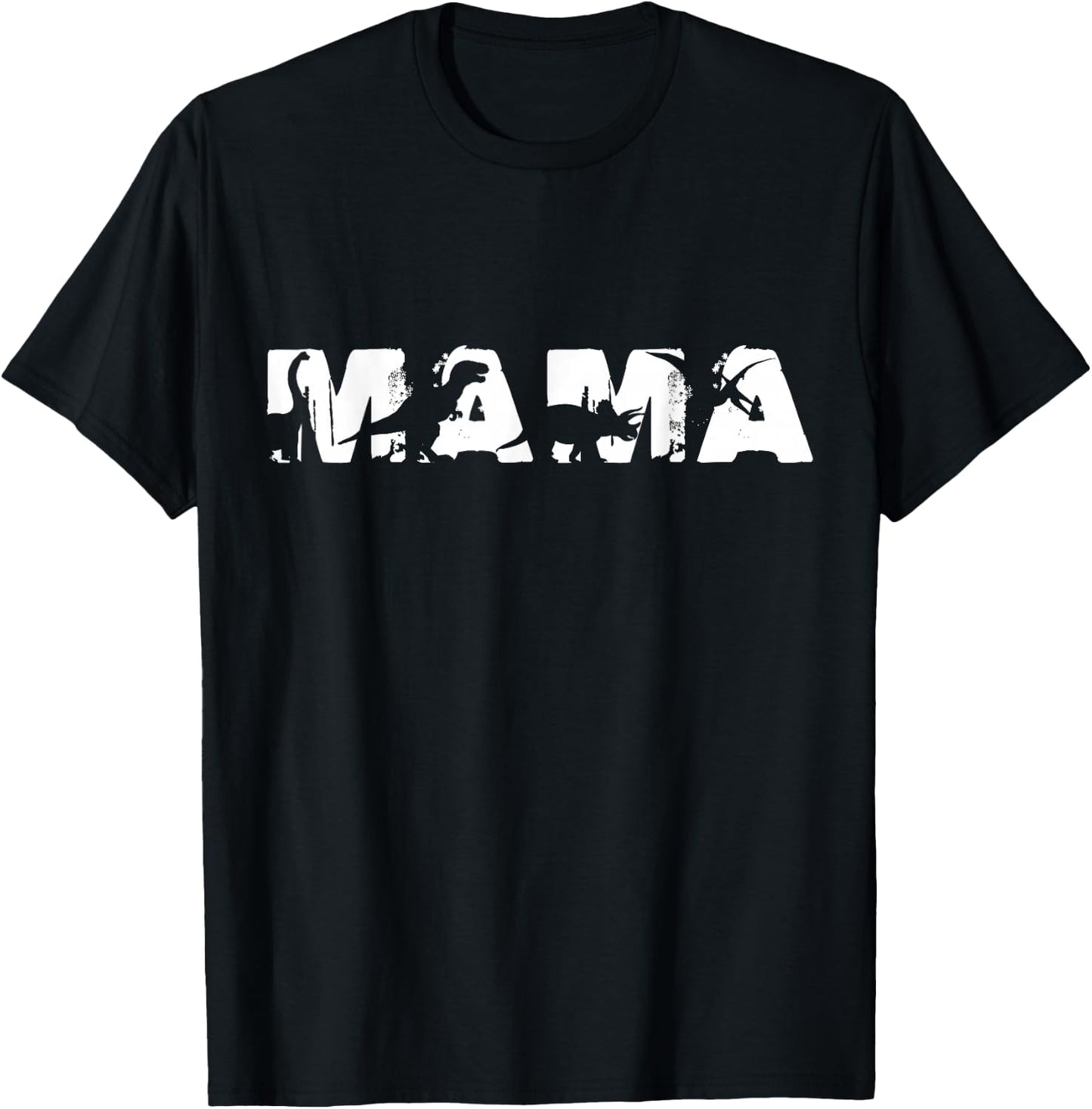 Dinosaur Mama Funny in Mother's Day for Mamasaurus T rex T-Shirt - T-Shirt | Black