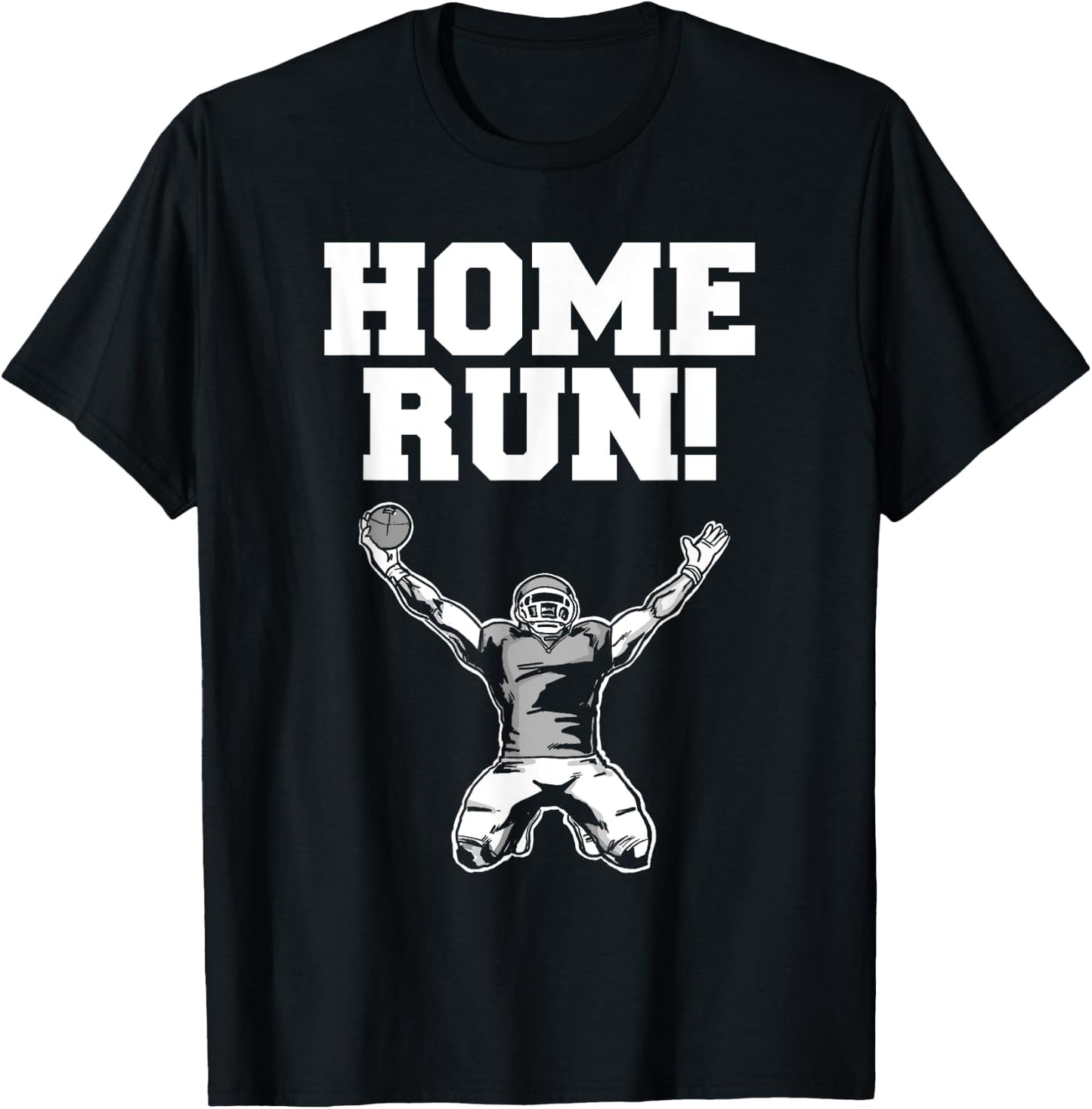 Football home run funny Sarcastic football home run T-Shirt - T-Shirt | Black