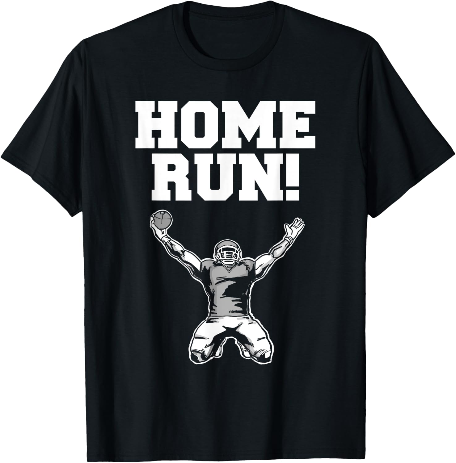 Football home run funny Sarcastic football home run T-Shirt - T-Shirt | Black