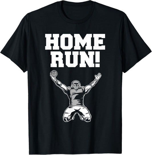 Football home run funny Sarcastic football home run T-Shirt - T-Shirt | Black