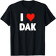 I Love Dak- Heart T-Shirt - T-Shirt | Black