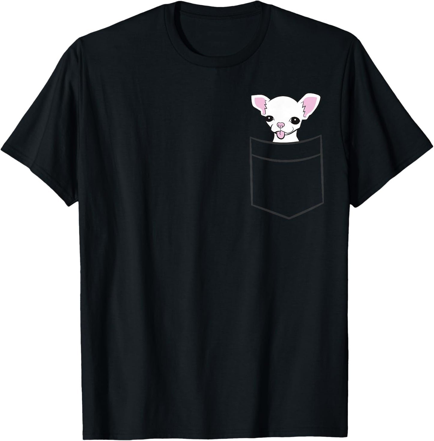 Chihuahua Dog In Pocket Funny Chihuahua T-Shirt - T-Shirt | Black