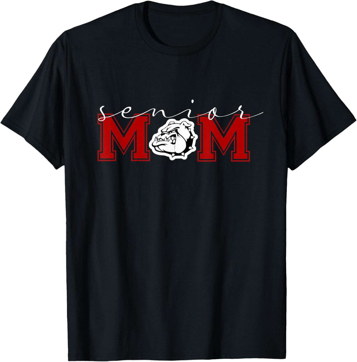Senior Mom Bulldogs T-Shirt - T-Shirt | Black