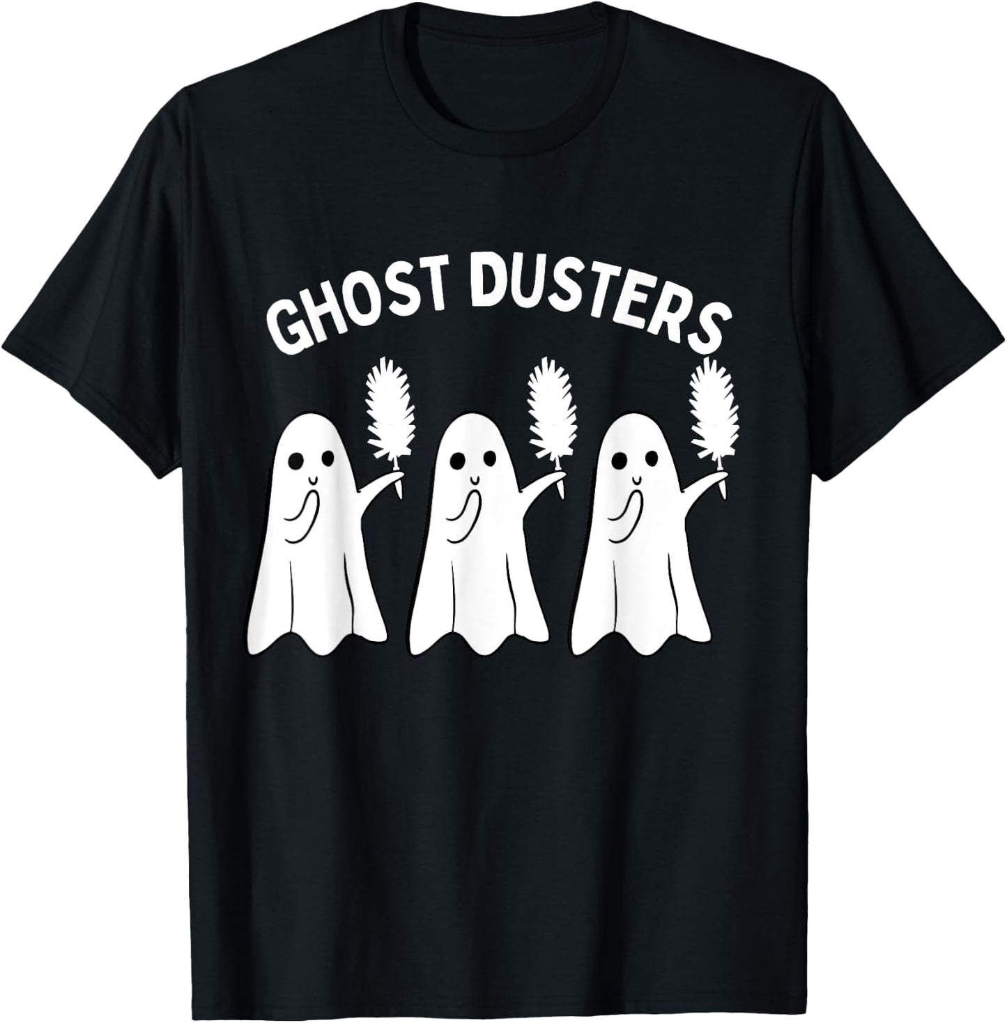 Ghost Dusters Housekeeping Cleaning Squad Halloween Funny T-Shirt - T-Shirt | Black