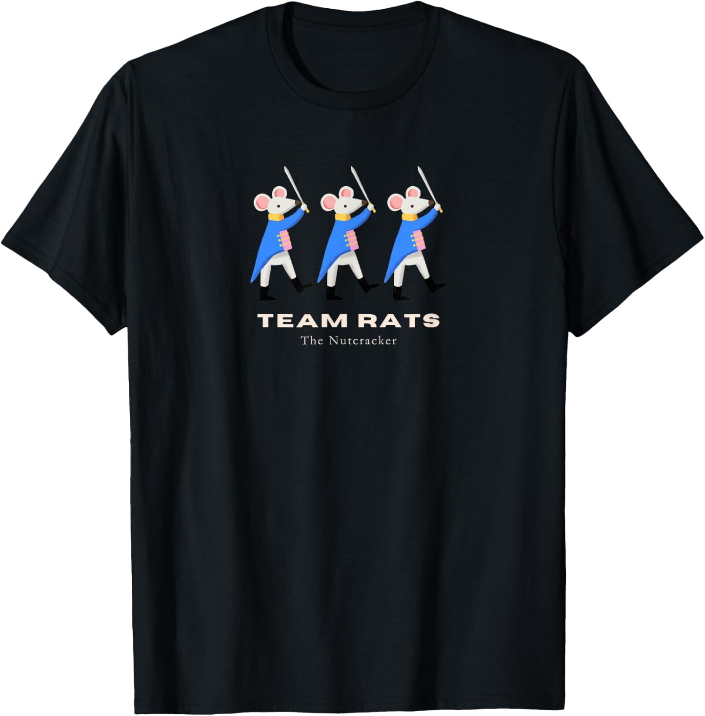 TEAM RATS Nutcracker Christmas Ballerina Ballet Graphic T-Shirt - T-Shirt | Black