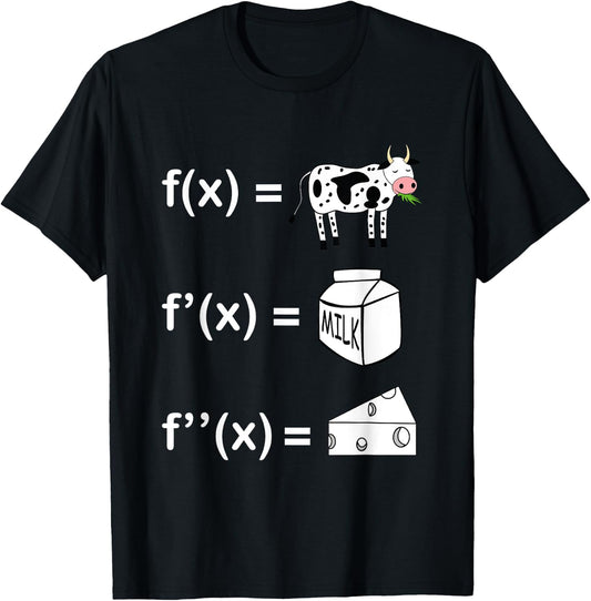 Cowculus Calculus Derivative Mathematics Funny Math Teacher T-Shirt - T-Shirt | Black