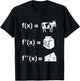 Cowculus Calculus Derivative Mathematics Funny Math Teacher T-Shirt - T-Shirt | Black